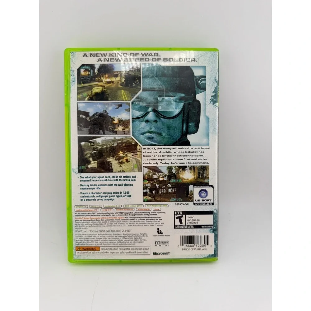 Tom Clancy's‎ Ghost Recon Advanced Warfighter Xbox 360 GRAW Ubisoft CIB NTSC-U/C